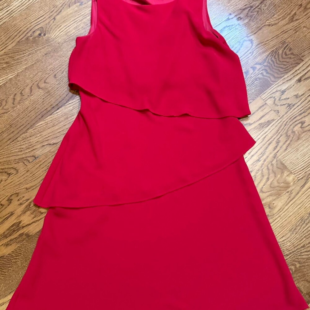 SL Fashions Red bodycon dress with ruffle detail. Size: 6 #bodycon #redhot #part